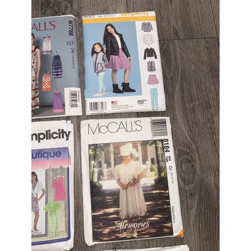 Lot of 10 Children’s Girls Dress & Formal Wear Sewing Patterns Daisy Kingdom